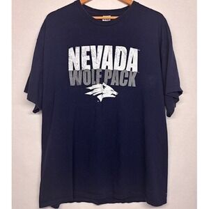 Delta‎ Nevada Wolf Pack T-Shirt Mens 2XL Navy Blue Pack Is Back Graphic Tee